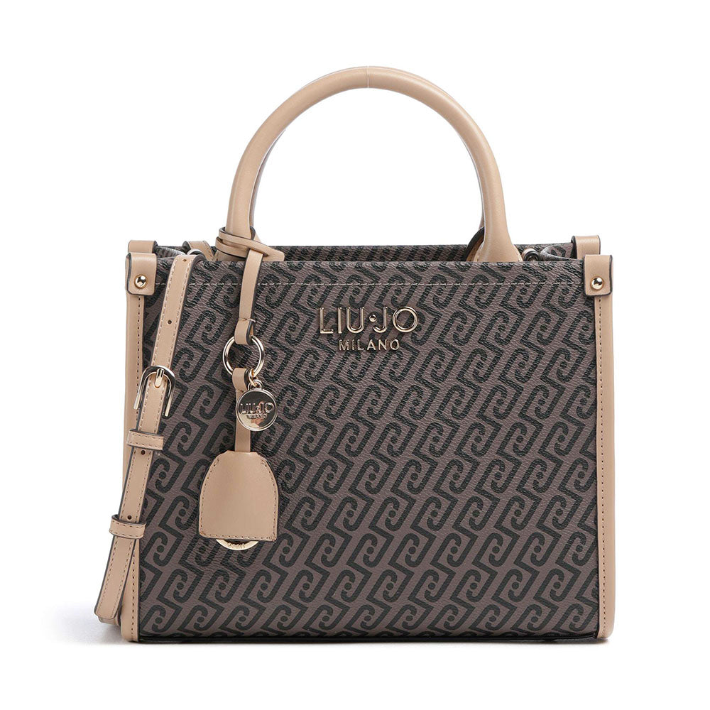 Borsa Donna a Mano LIU JO stampa Monogram Testa di Moro