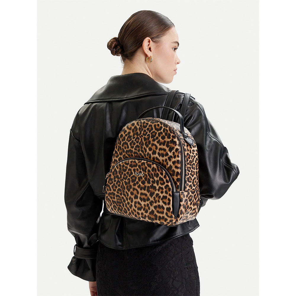 Zaino Donna LIU JO effetto Bottalato stampa Animalier