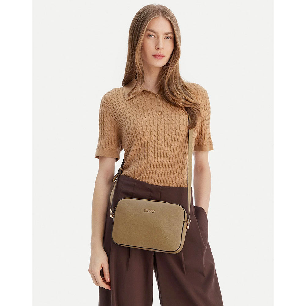 Borsa Donna a Tracolla Media LIU JO Better effetto Bottalato color Fango