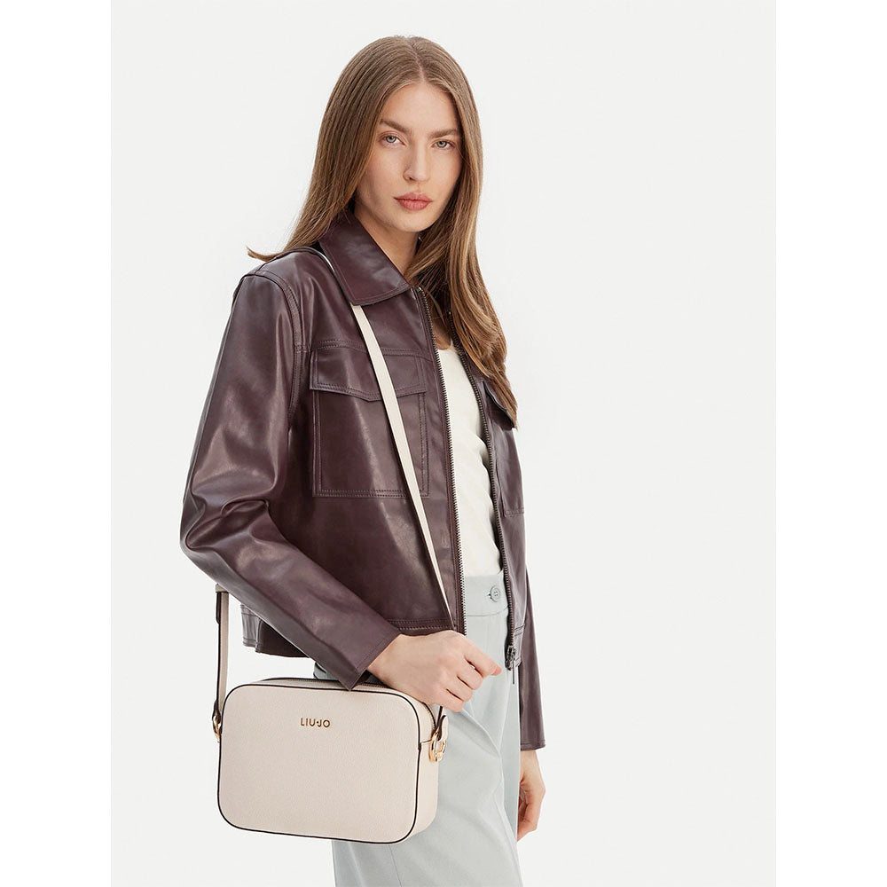 Borsa Donna a Tracolla Media LIU JO Better effetto Bottalato color Crema