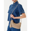 Hobo Bag Donna a Tracolla LIU JO Better Desert Taupe con Logo in Rilievo All Over
