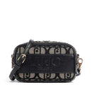 Borsa Donna a Tracolla LIU JO in Tessuto Jacquard con Logo All Over Nero