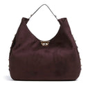 Maxi Hobo Bag Donna LIU JO in Tessuto effetto Camoscio color Melanzana