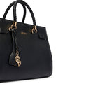 Borsa Donna Tote a Mano LIU JO Better effetto Bottalato Nero con Charm