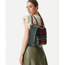 Zaino Donna LIU JO in Ecopelle Verde Foresta con Logo Embossed All Over