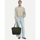 Maxi Tote Bag Donna LIU JO in Microfibra effetto Camoscio Verde Foresta