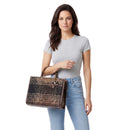 Borsa Donna a Mano Small LIU JO in Tessuto stampa Check Testa di Moro con Paillettes