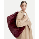 Maxi Borsa Donna a Spalla LIU JO in Pelliccia Sintetica Bordeaux