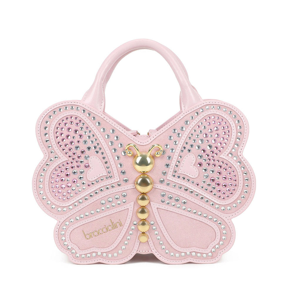 Borsa Donna a Mano BRACCIALINI linea Temini in Pelle a Forma di Farfalla