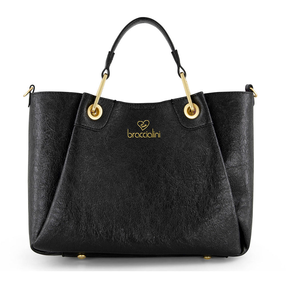 Borsa Donna a Mano Media BRACCIALINI linea Amy Nero