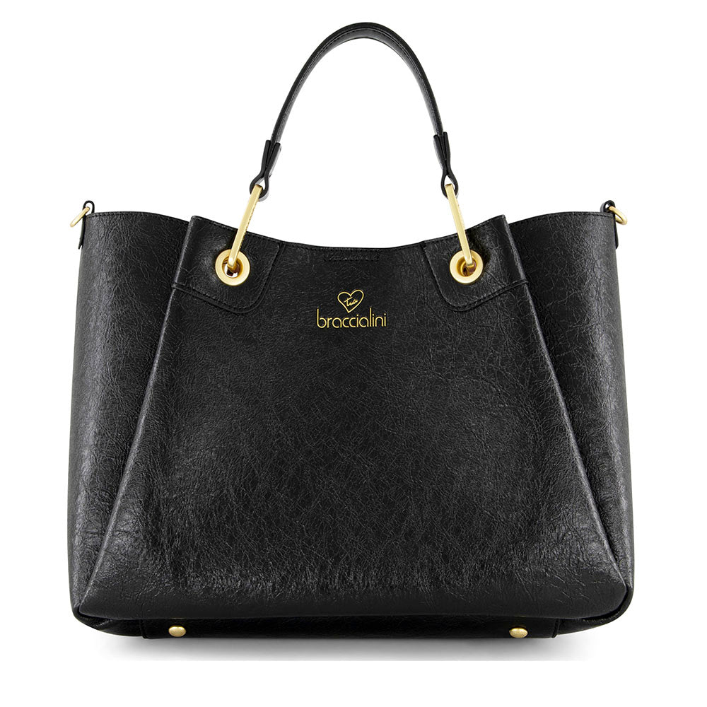 Borsa Donna a Mano Large BRACCIALINI linea Amy Nero