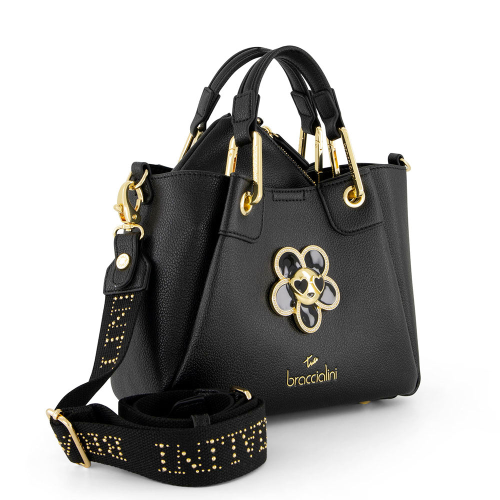 Borsa Donna a Mano Small BRACCIALINI linea Amy Bijoux Nero