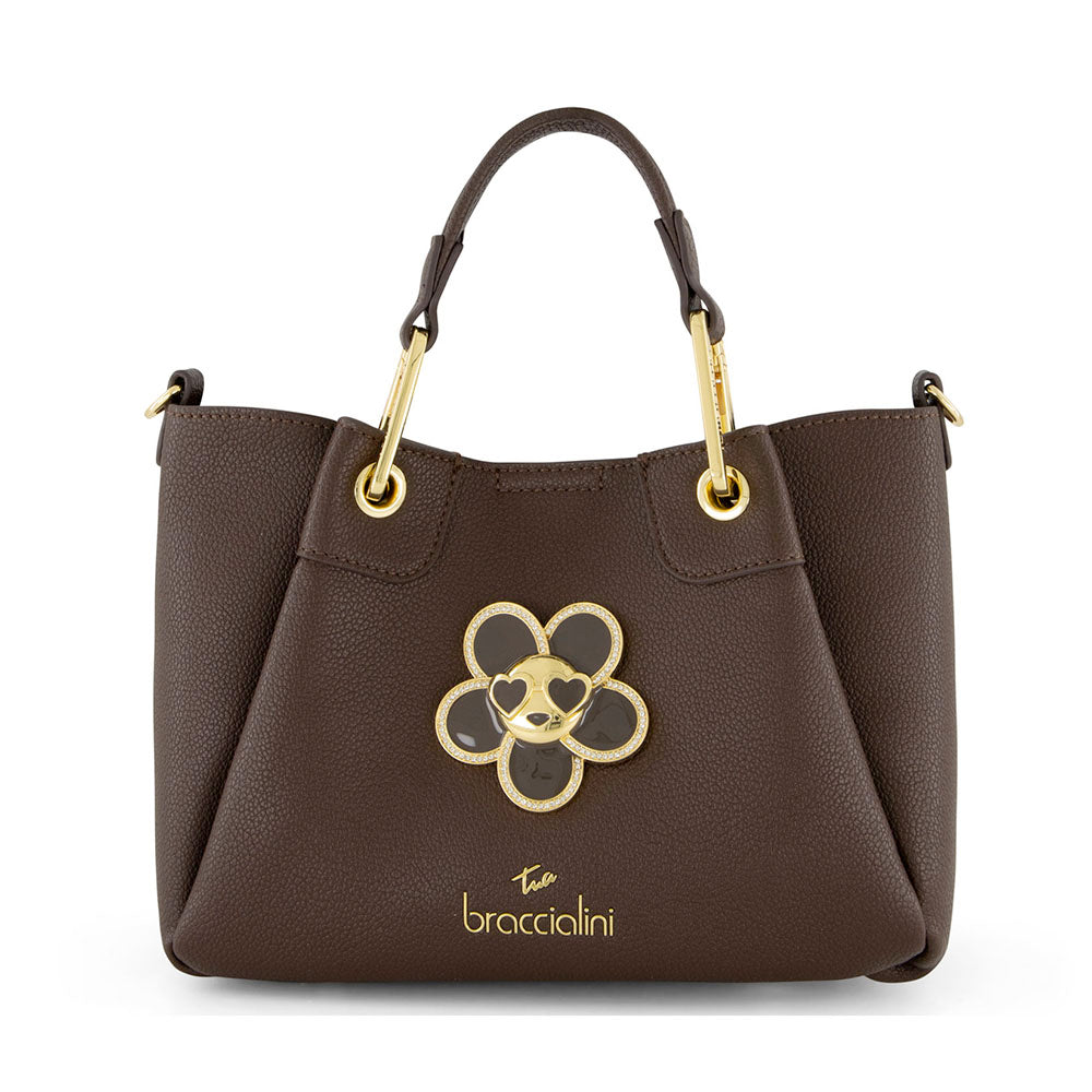Borsa Donna a Mano Small BRACCIALINI linea Amy Bijoux Marrone Cioccolato