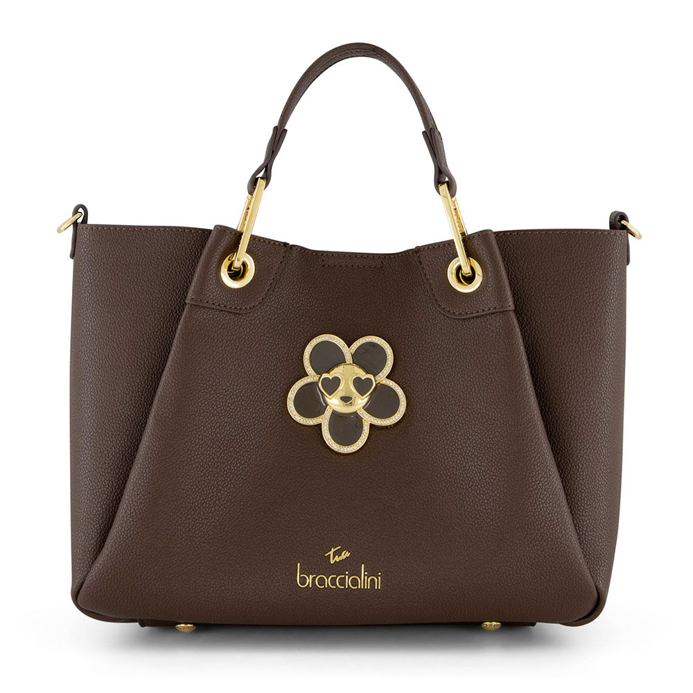 Borsa Donna a Mano Media BRACCIALINI linea Amy Bijoux Marrone Cioccolato