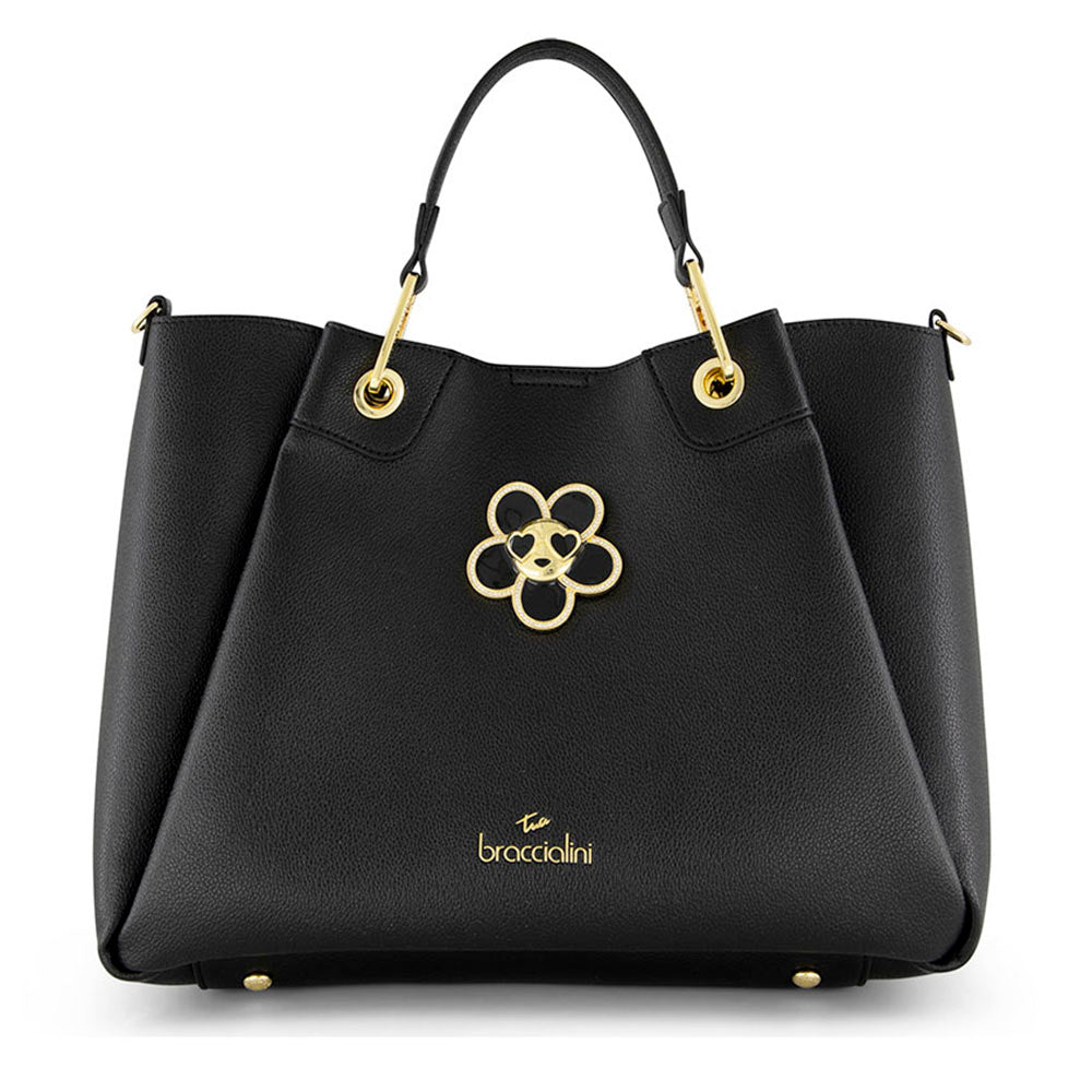 Borsa Donna a Mano Large BRACCIALINI linea Amy Bijoux Nero