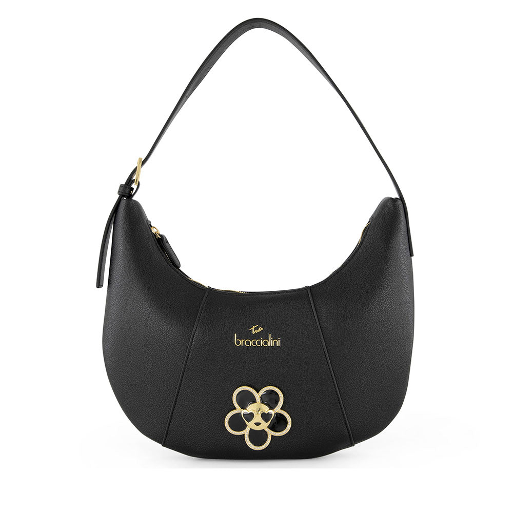 Hobo Bag Donna BRACCIALINI linea Amy Bijoux Nero