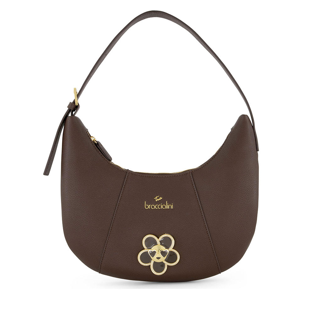 Hobo Bag Donna BRACCIALINI linea Amy Bijoux Marrone Cioccolato
