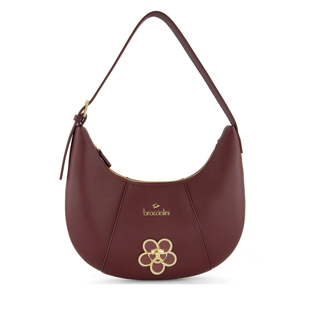 Hobo Bag Donna BRACCIALINI linea Amy Bijoux color Vinaccia