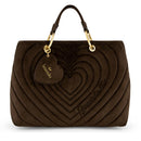 Borsa Donna a Mano Large BRACCIALINI linea Beth Matelassè Marrone Cioccolato