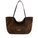 Shopping Bag Donna BRACCIALINI linea Ariel Suede in Camoscio Marrone Cioccolato