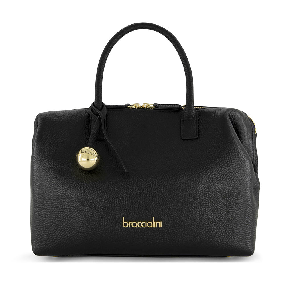 Bauletto Donna a Mano BRACCIALINI linea Ariel in Pelle Nera