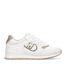 Sneakers Running LIU JO Maxi Wonder Low 02 Bis in Nylon Bianco con Inserti Glitter