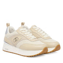 Sneakers Platform Donna LIU JO Maxi Wonder 97 Bis in Pelle e Canvas Beige