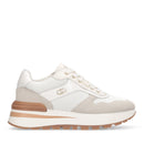 Sneakers Platform Donna LIU JO Amazing 38 in Suede e Mesh color Latte e Bianco