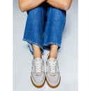 Sneakers Donna LIU JO Lewis 01 in Suede e Pelle Bianca