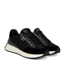 Sneakers Donna LIU JO Lolo 20 in Mesh Suede e Paillettes Nero