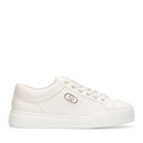 Sneakers Donna LIU JO Benson 01 in Tessuto color Latte con Logo Monogram