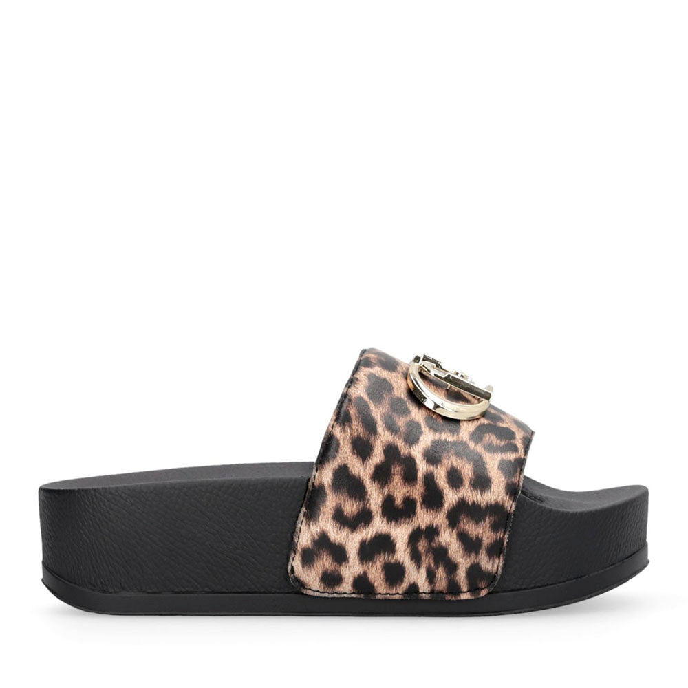 Ciabatte Platform LIU JO Mykonos 01 in Gomma stampa Animalier