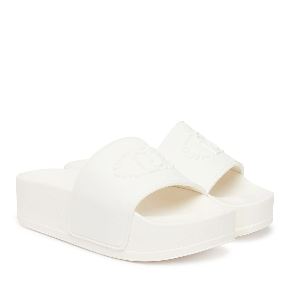 Ciabatte Platform LIU JO Mykonos 01 in Gomma Bianca