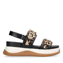 Sandali Platform Donna LIU JO Fiona 02 Neri con Inserti stampa Animalier