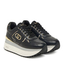 Sneakers Super Platform Donna LIU JO Maxi Wonder Plus 01 in Pelle Nera