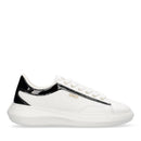 Sneakers Donna LIU JO Casper 01 in Pelle Bianca con Inserto Glossy Nero