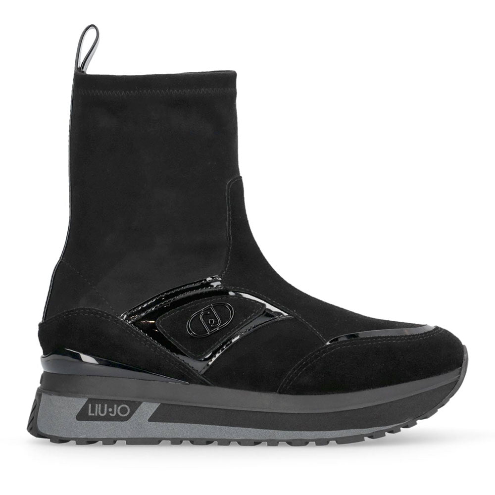 Sneakers Boots Donna LIU JO Maxi Wonder 104 in Suede Nero