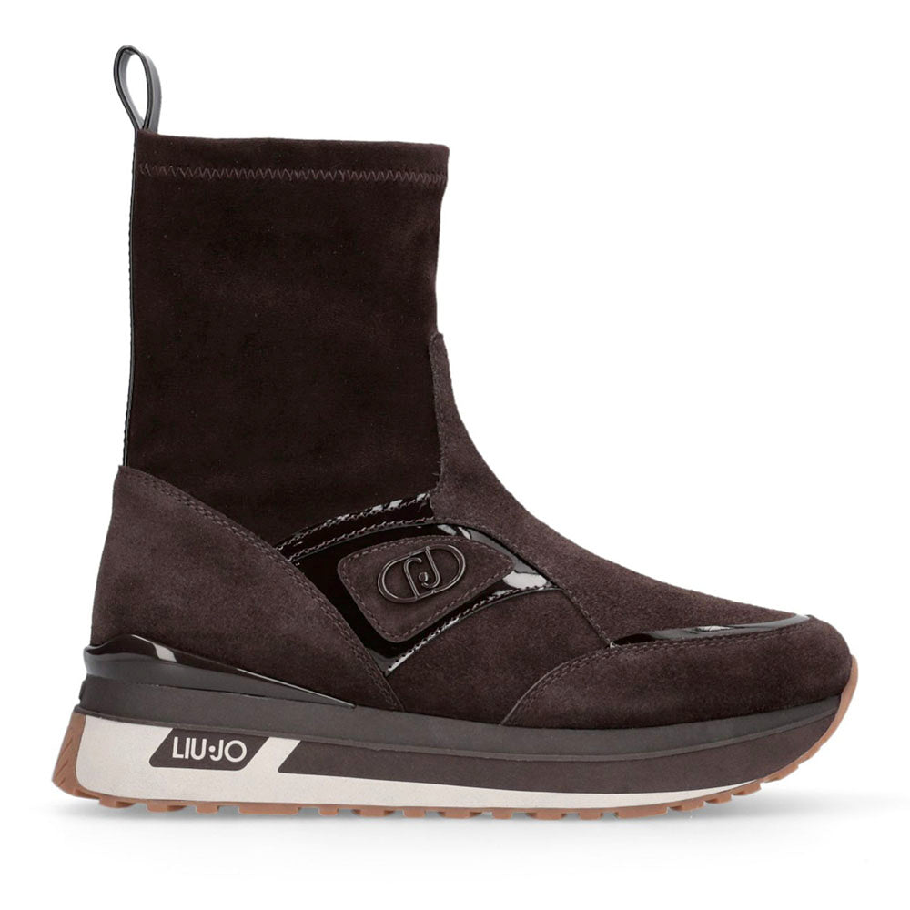 Sneakers Boots Donna LIU JO Maxi Wonder 104 in Suede color Moka