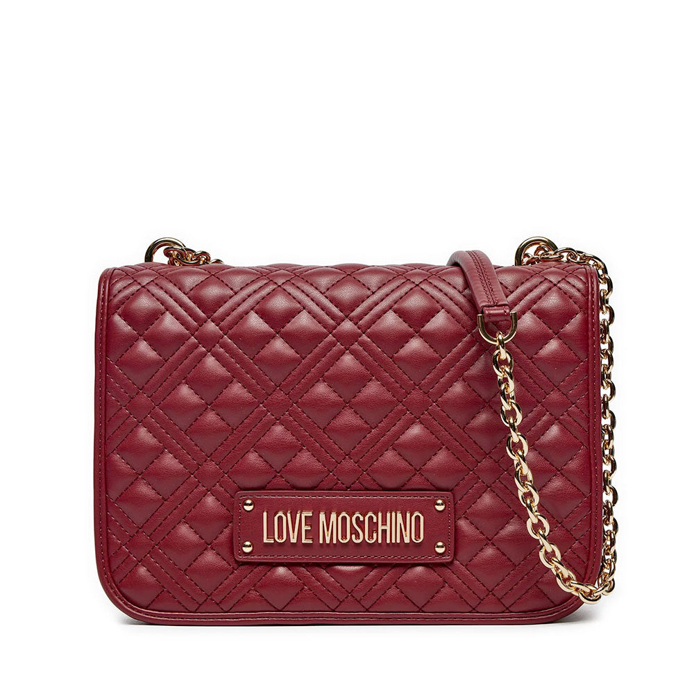 Borsa Donna a Spalla e Tracolla LOVE MOSCHINO linea Quilted Rosso Vino