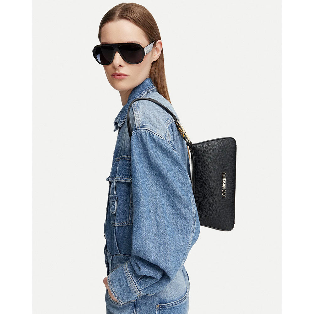 Borsa Sottospalla Donna LOVE MOSCHINO linea Jewel Nera
