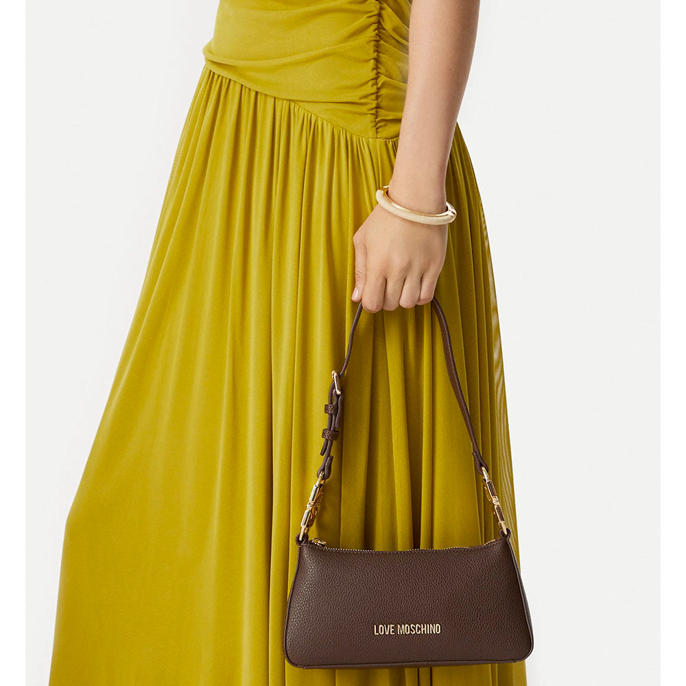 Borsa Sottospalla Donna LOVE MOSCHINO linea Jewel Marrone