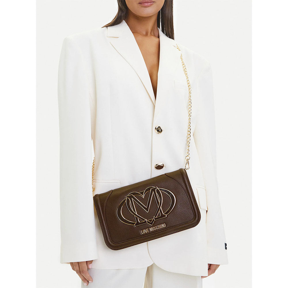 Clutch Donna con Tracolla LOVE MOSCHINO Testa di Moro con Maxi Logo