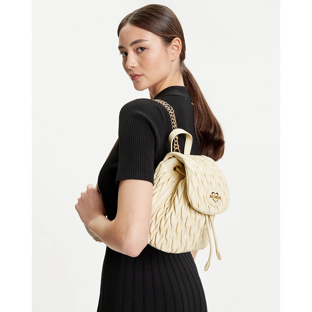 Zaino Donna LOVE MOSCHINO Trapuntato Avorio
