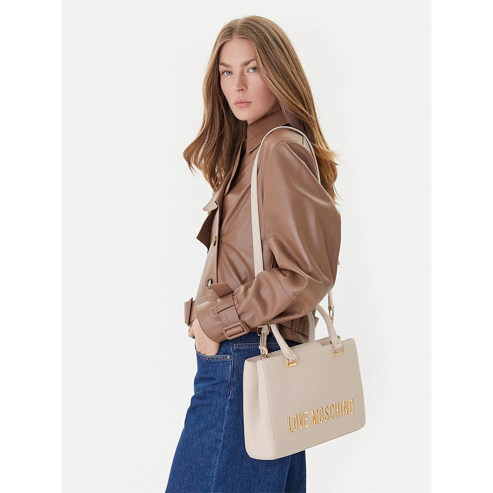 Borsa Donna a Mano LOVE MOSCHINO linea Bold Bag Avorio
