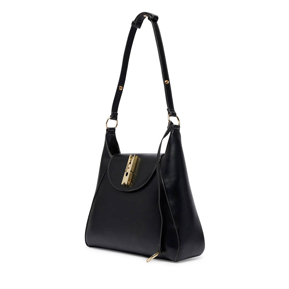 Hobo Bag Donna LOVE MOSCHINO linea Pinned Love Nero