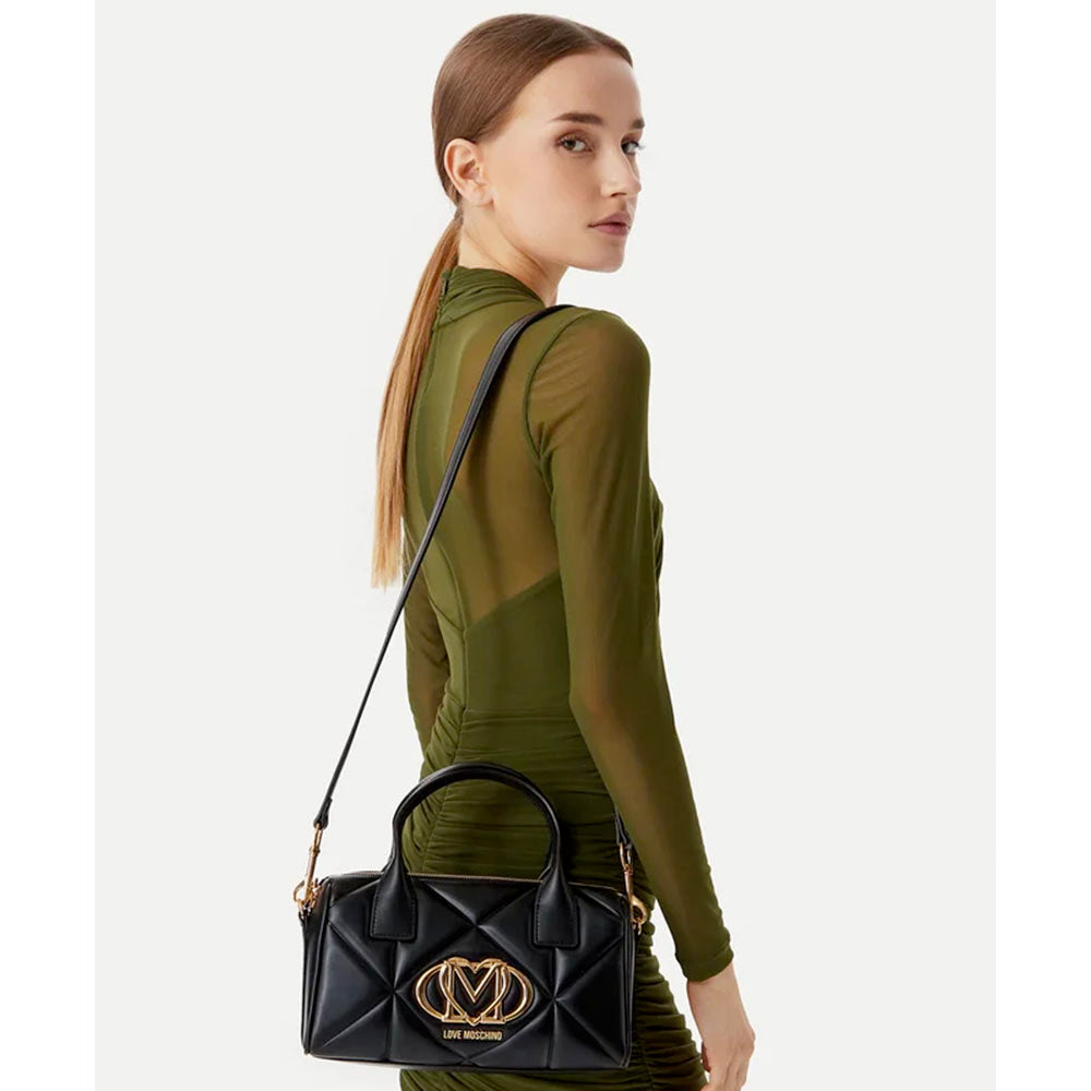 Bauletto Donna Trapuntato LOVE MOSCHINO linea Embossed Nero