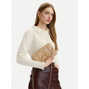 Clutch Trapuntata con Tracolla LOVE MOSCHINO linea Embossed Taupe