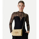 Clutch Trapuntata con Tracolla LOVE MOSCHINO linea Embossed color Burro