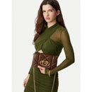 Clutch Trapuntata con Tracolla LOVE MOSCHINO linea Embossed Marrone