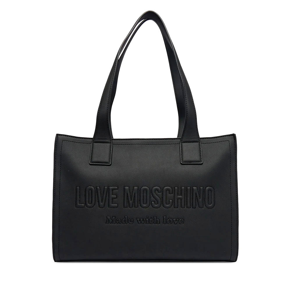 Shopping Bag Donna LOVE MOSCHINO in Ecopelle Nera